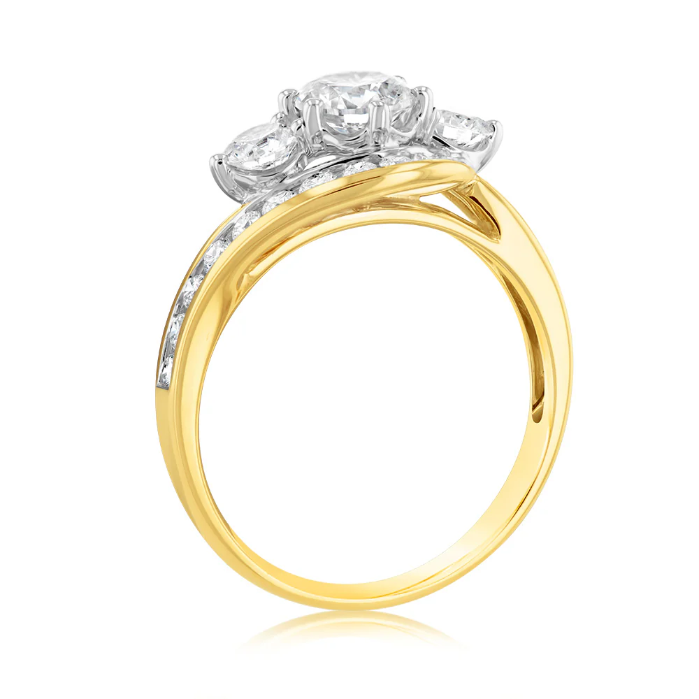 Luminesce Lab Grown 9ct Yellow Gold 1.5 Carat Diamond Ring - Image 3