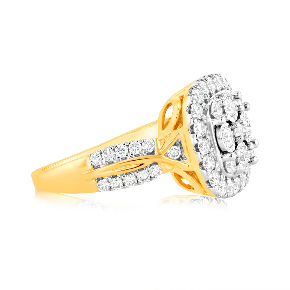 Luminesce Lab Grown 9ct Yellow Gold 1 Carat Diamond Ring - Image 2