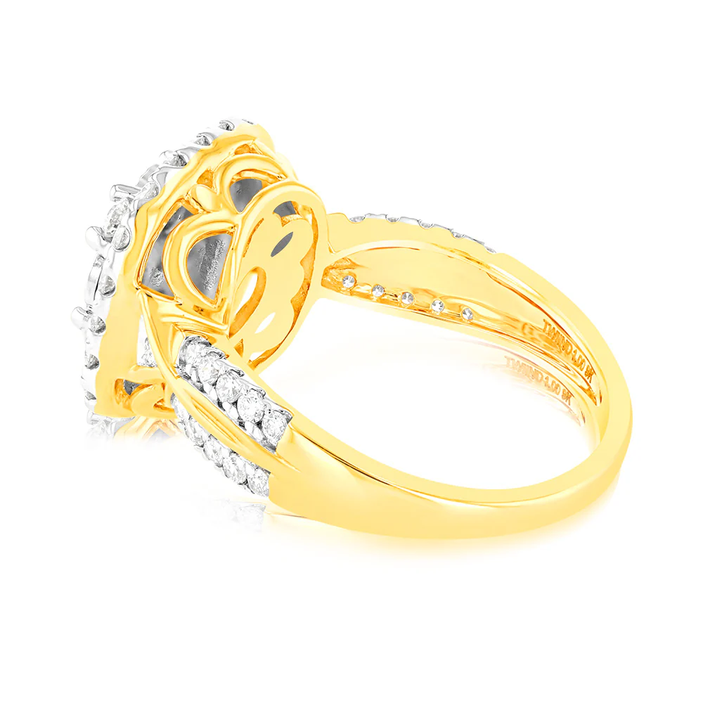 Luminesce Lab Grown 9ct Yellow Gold 1 Carat Diamond Ring - Image 3