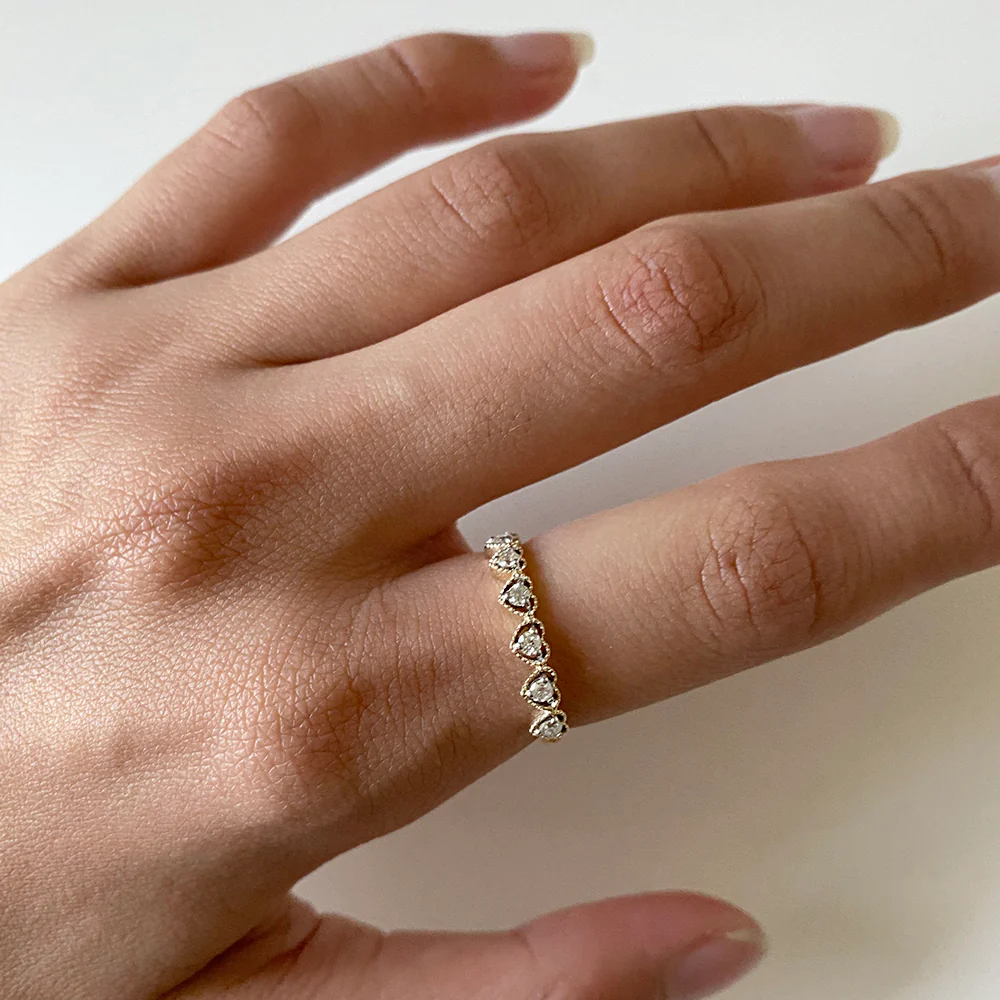 Luminesce Lab Grown 9ct Yellow Gold Heart Diamond Ring - Image 4