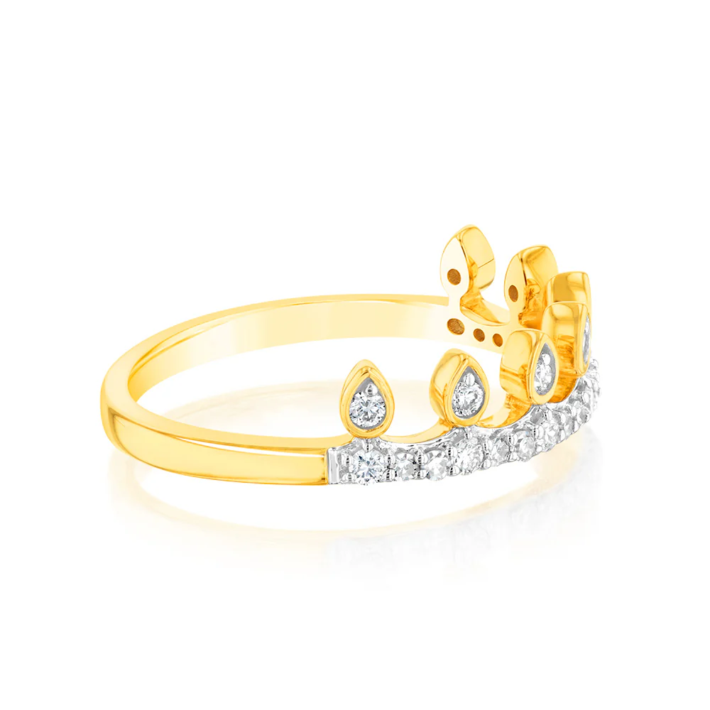 Luminesce Lab Grown 9ct Yellow Gold Ring in 26 Diamonds - Image 2