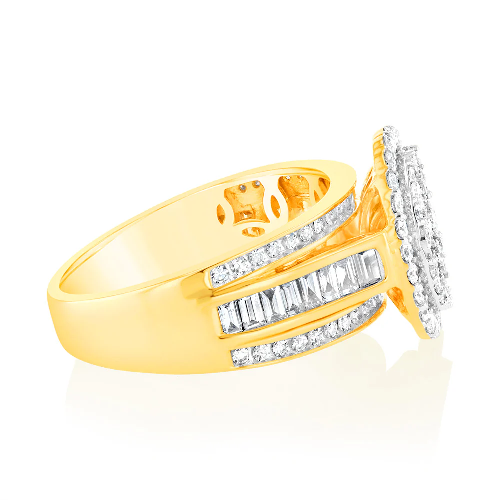 Luminesce Lab Grown 9ct Yellow Gold Ring in1 Carat Diamond - Image 2