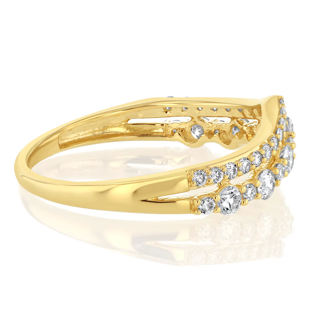 Luminesce Lab Grown Diamond 0.60 Carat Dress Ring in 9ct Yellow Gold - Image 2