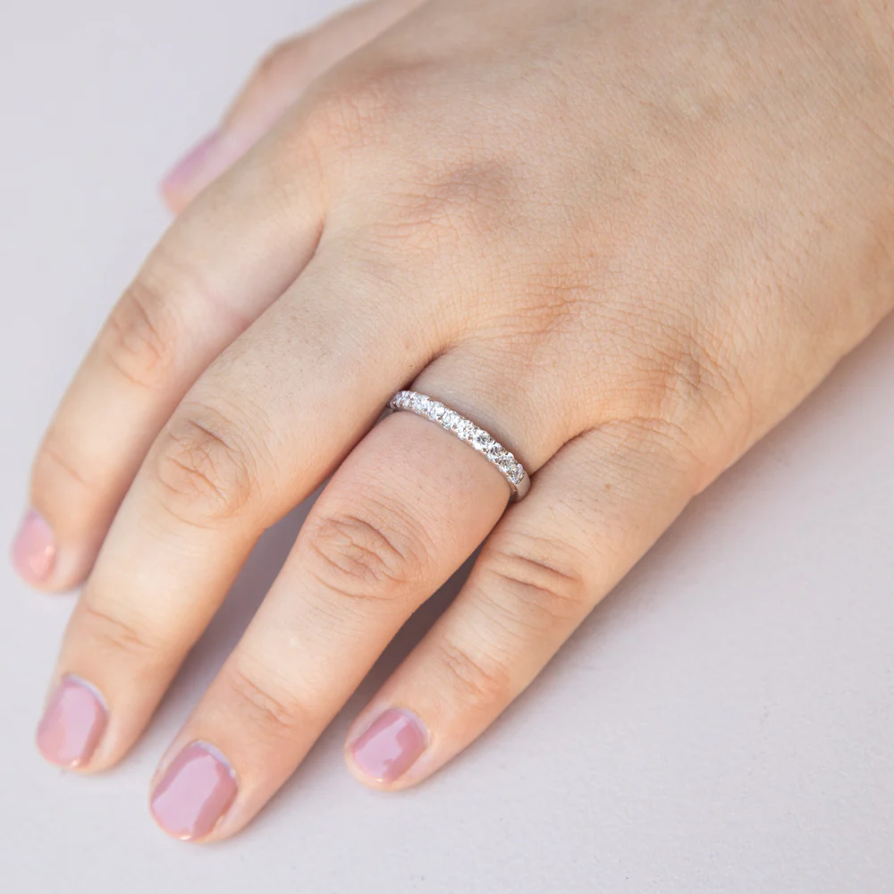 Luminesce Lab Grown Diamond 1/2 Carat Eternity Ring in 9ct White Gold - Image 3