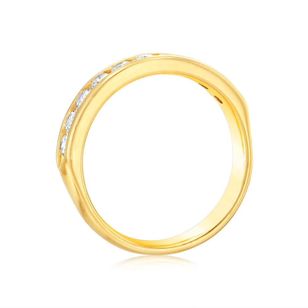 Luminesce Lab Grown Diamond 1/2 Carat Eternity Ring in 9ct Yellow Gold - Image 5