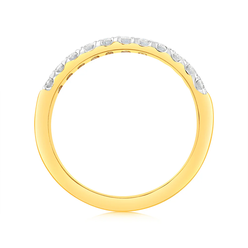 Luminesce Lab Grown Diamond 1/2 Carat Eternity Ring in 9ct Yellow Gold - Image 4