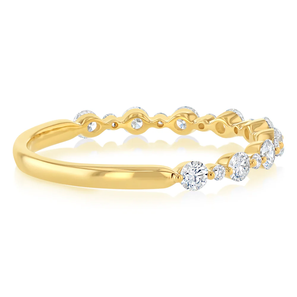 Luminesce Lab Grown Diamond 1/2 Carat Eternity Ring in 9ct Yellow Gold - Image 2