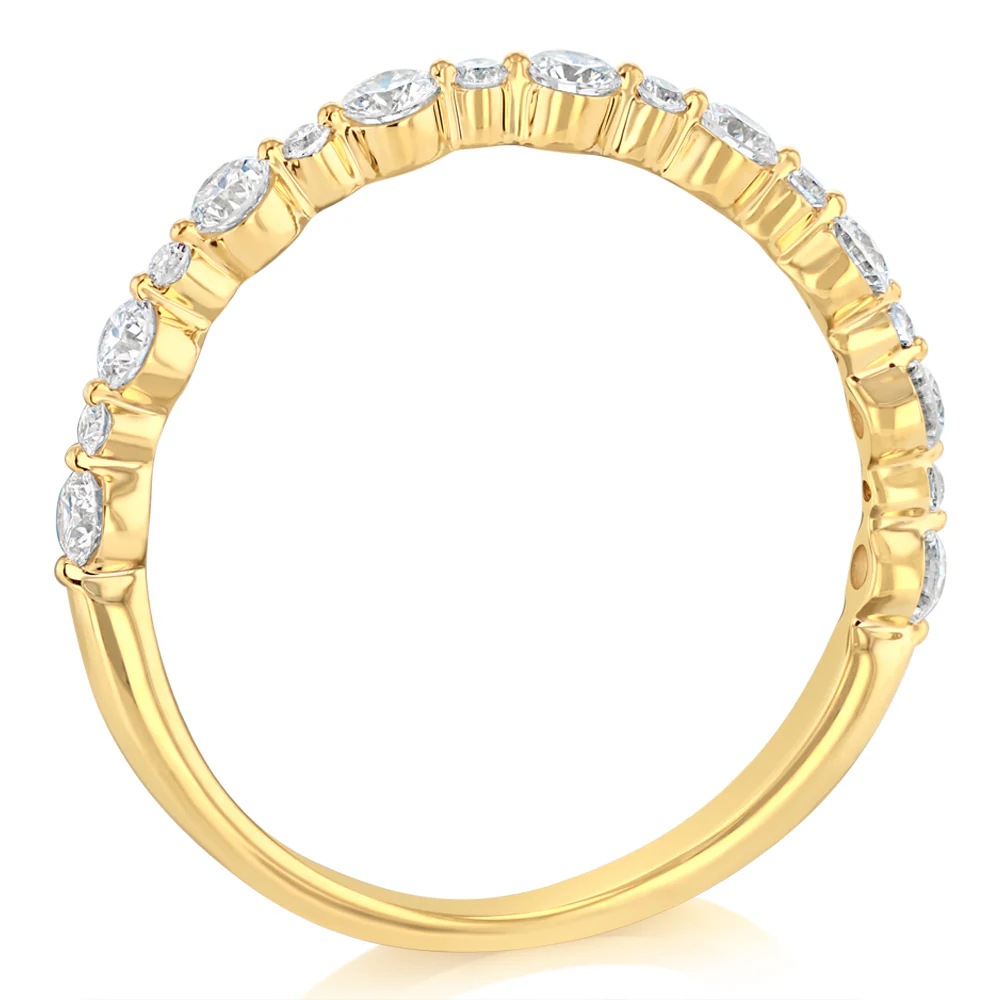 Luminesce Lab Grown Diamond 1/2 Carat Eternity Ring in 9ct Yellow Gold - Image 3
