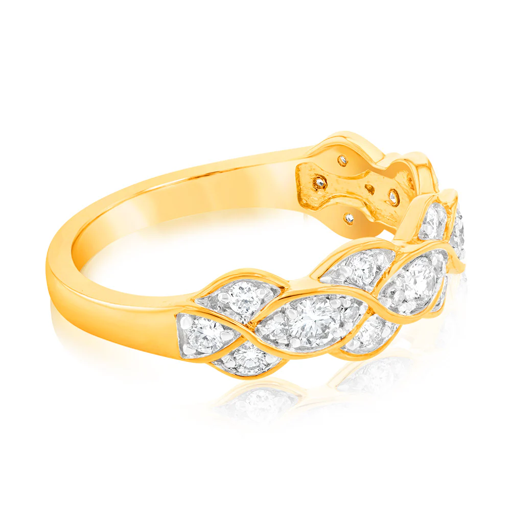 Luminesce Lab Grown Diamond 1/2 Carat Infinity Dress Ring in 9ct Yellow Gold - Image 2