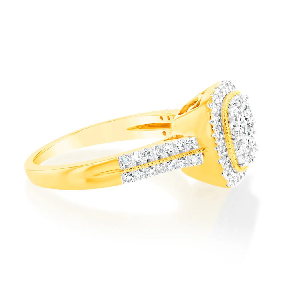 Luminesce Lab Grown Diamond 1/2 Carat Ring Set in 9 Carat Yellow Gold - Image 2