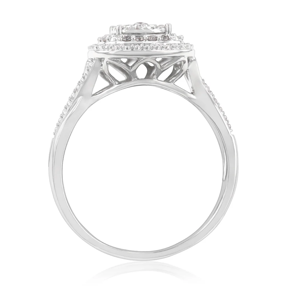 Luminesce Lab Grown Diamond 1/4 Carat Dress Ring in Sterling Silver - Image 2