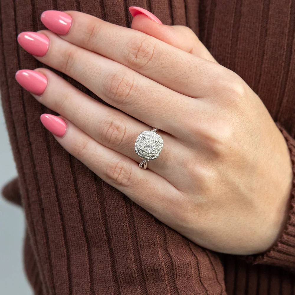 Luminesce Lab Grown Diamond 1/4 Carat Dress Ring in Sterling Silver - Image 3