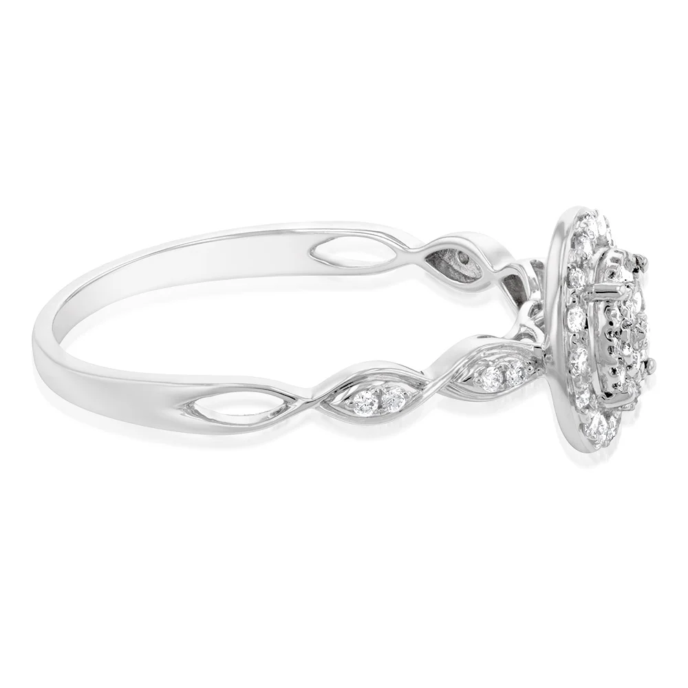 Luminesce Lab Grown Diamond 1/4 Carat Dress Ring in Sterling Silver - Image 2