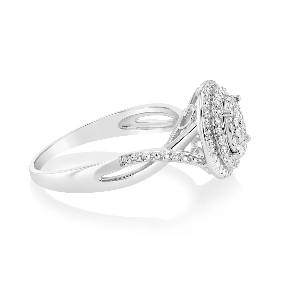 Luminesce Lab Grown Diamond 1/4 Carat Dress Ring in Sterling Silver - Image 2