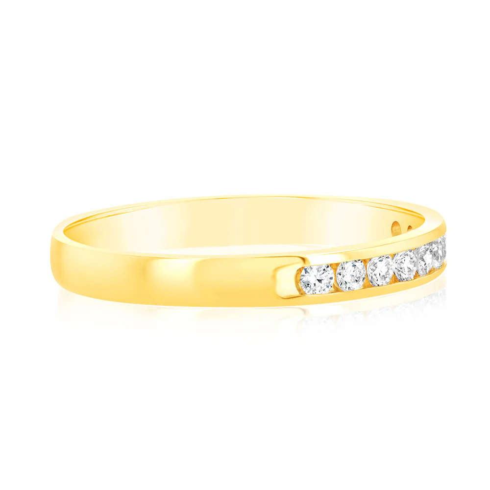 Luminesce Lab Grown Diamond 1/4 Carat Eternity Ring in 9ct Yellow Gold - Image 2