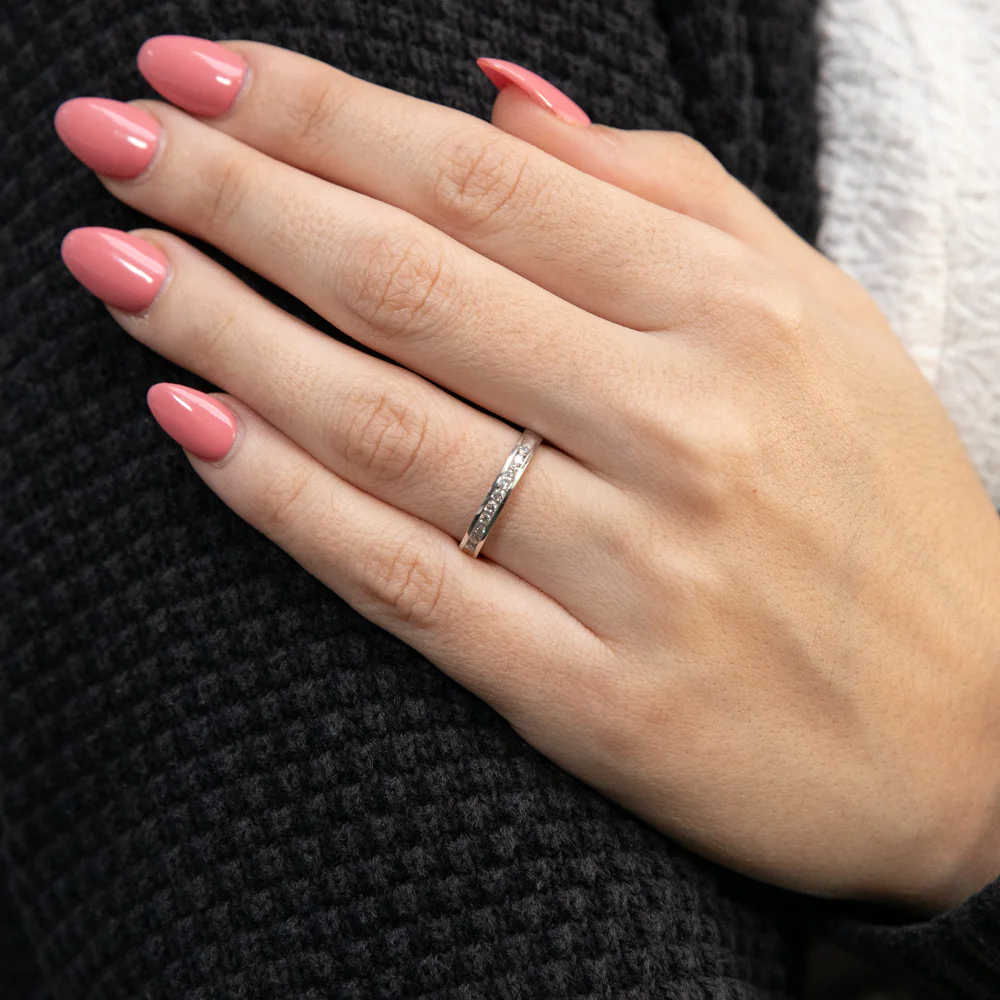 Luminesce Lab Grown Diamond 1/5 Carat Eternity Ring in 9ct White Gold - Image 2