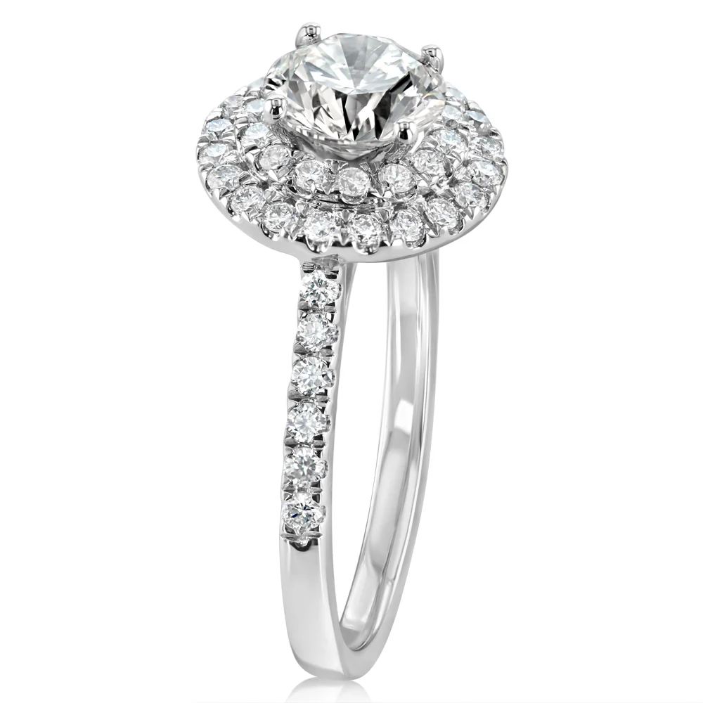 Luminesce Lab Grown Diamond 1.5 Carat Solitaire Fancy Ring in 9ct White Gold - Image 3