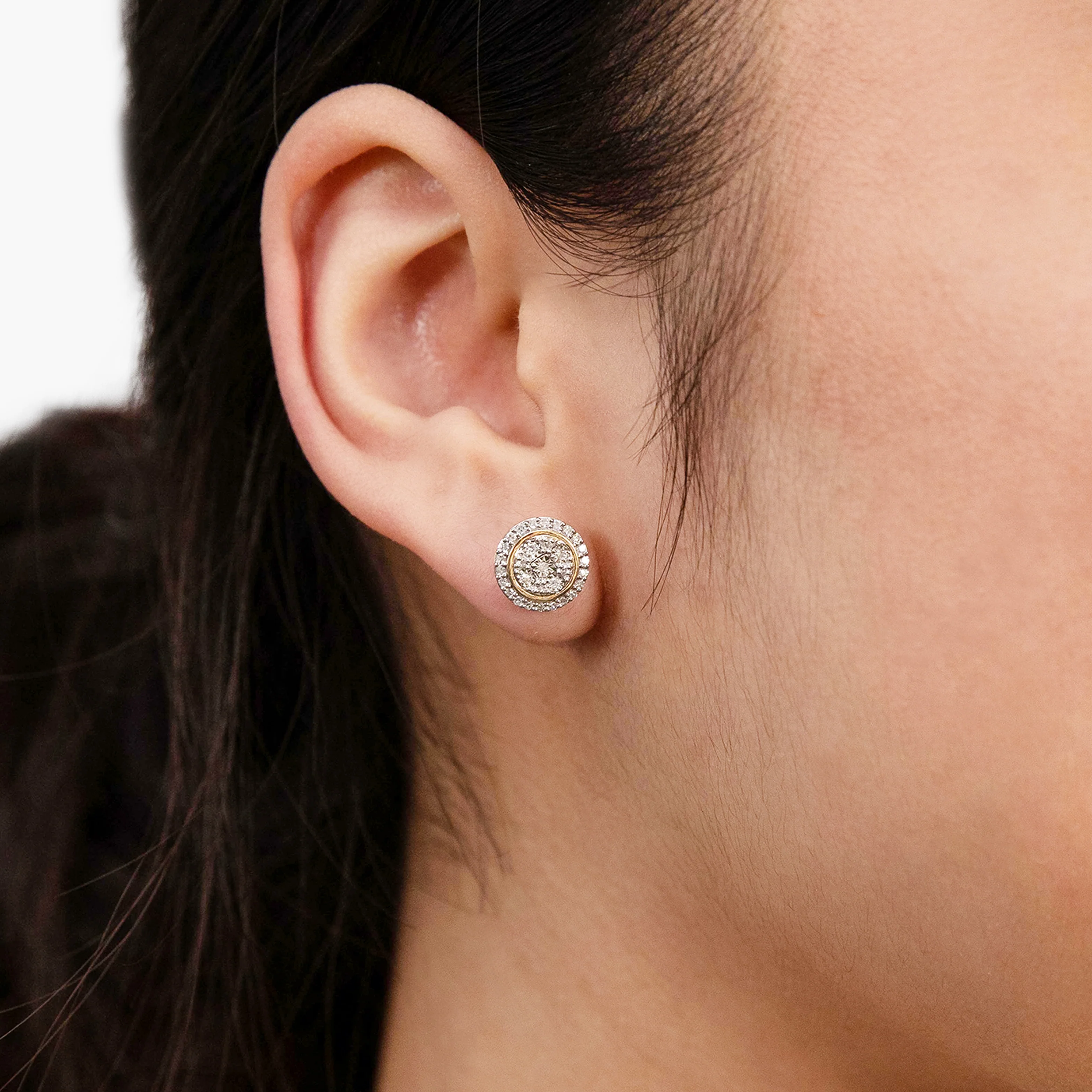 Luminesce Lab Grown Diamond 1/5 Carat Stud Earrings in 9ct Yellow Gold - Image 2