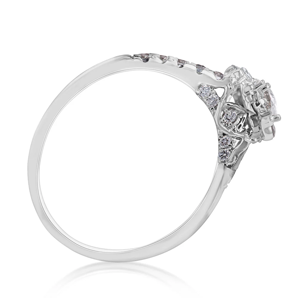 Luminesce Lab Grown Diamond 1.5Ct Halo Bridal Set in 14ct White Gold - Image 3