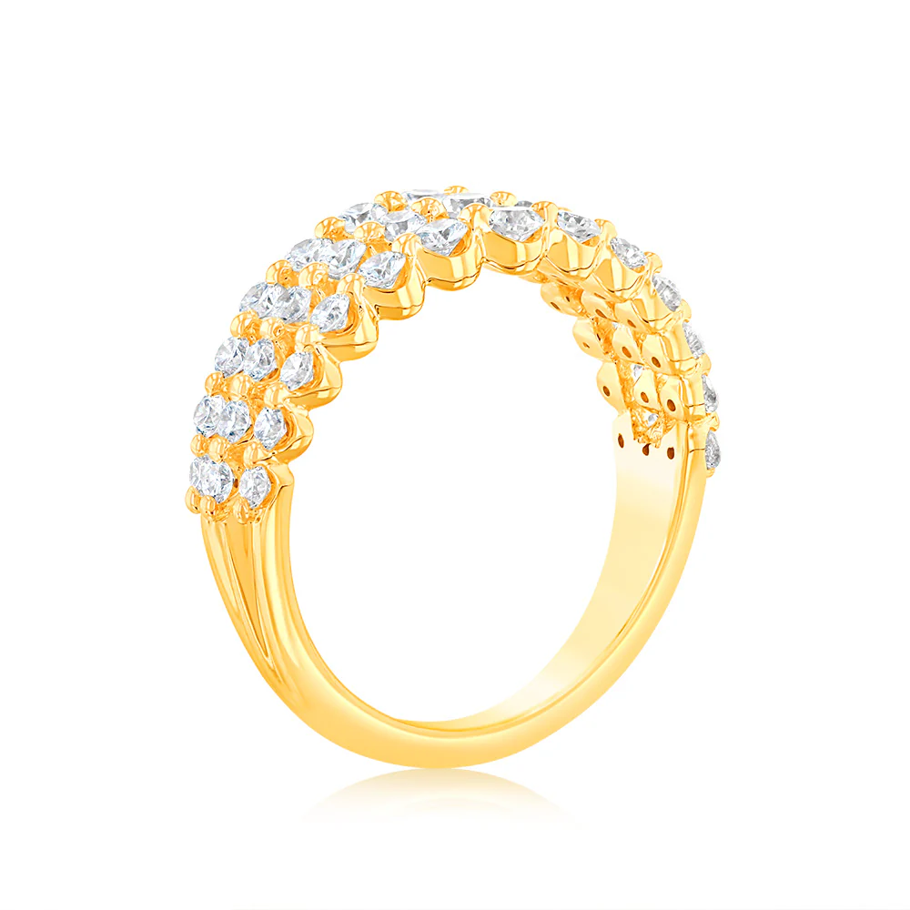 Luminesce Lab Grown Diamond 1 Carat Dress Ring in 9ct Yellow Gold - Image 3