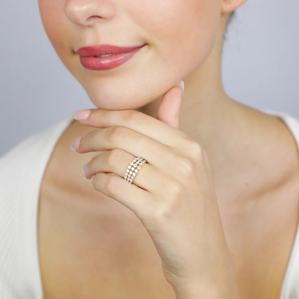 Luminesce Lab Grown Diamond 1 Carat Dress Ring in 9ct Yellow Gold - Image 4
