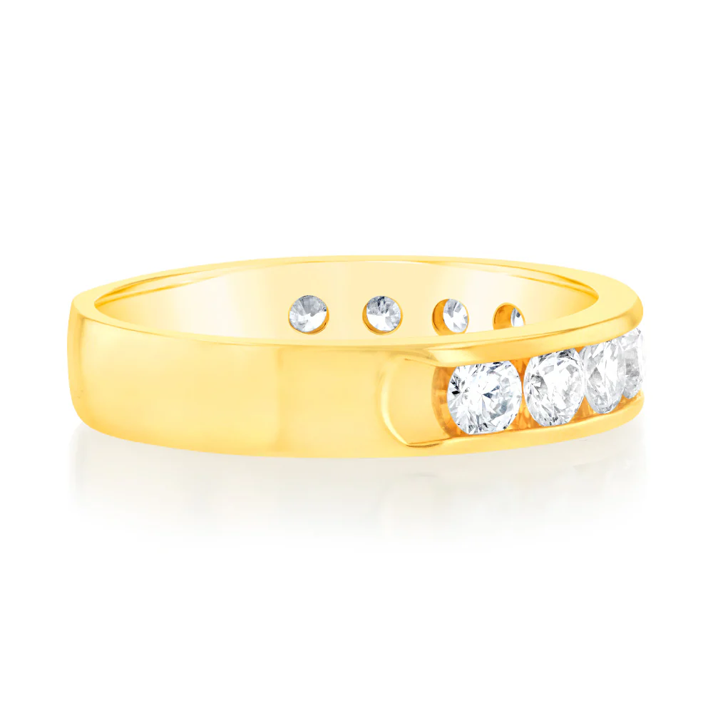 Luminesce Lab Grown Diamond 1 Carat Eternity Ring in 9ct Yellow Gold - Image 2
