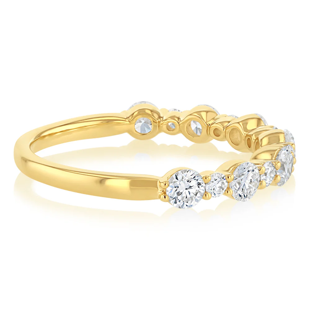 Luminesce Lab Grown Diamond 1 Carat Eternity Ring in 9ct Yellow Gold - Image 2