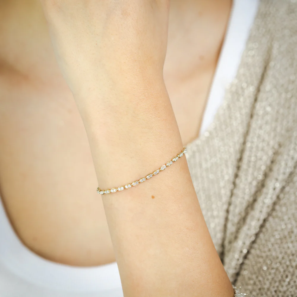 Luminesce Lab Grown Diamond 1 Carat Fancy Bracelet in 9ct Yellow Gold - Image 4