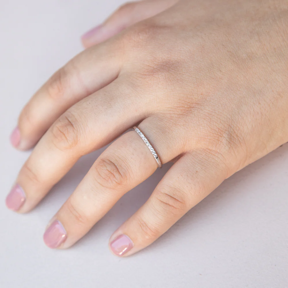 Luminesce Lab Grown Diamond 10-14pt Eternity Ring in 9ct White Gold - Image 3