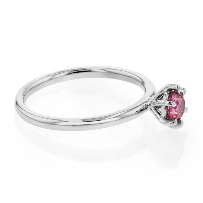 Luminesce Lab Grown Diamond 43PT Pink/Purple 6Claw Solitaire 18W Size L1/2 - Image 2