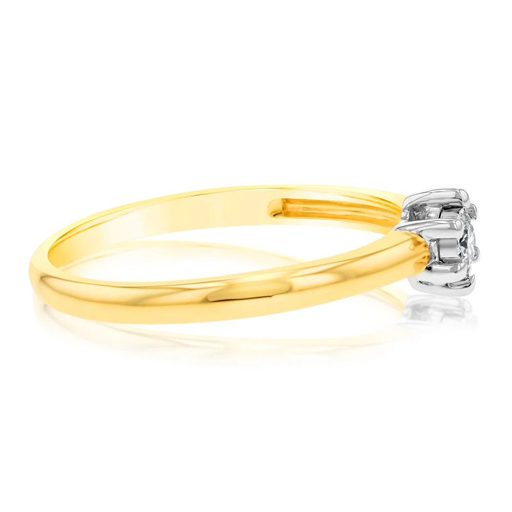 Luminesce Lab Grown Diamond 6 Claw Ring In 9ct Yellow Gold - Image 2