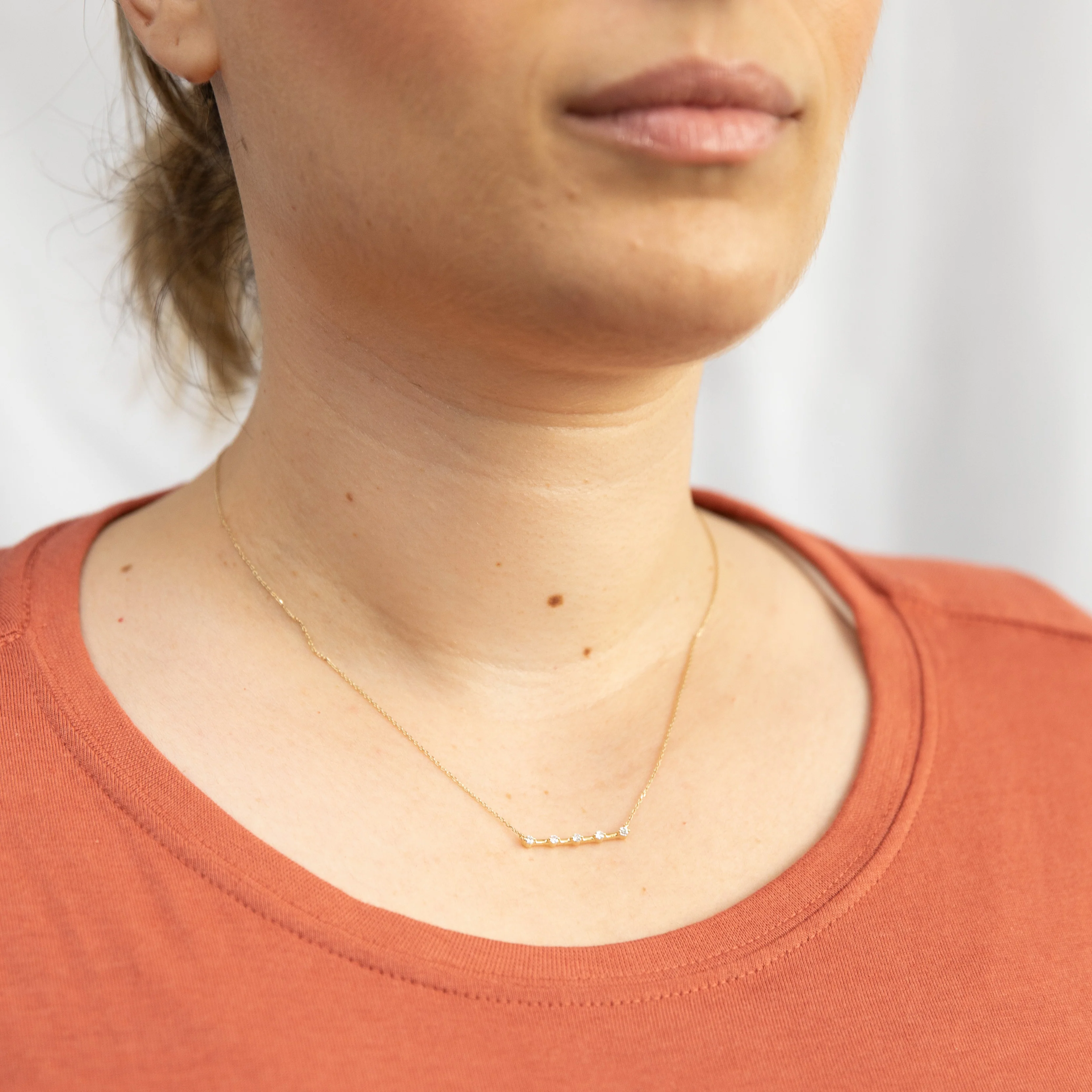 Luminesce Lab Grown Diamond Bar Pendant in 9ct Yellow Gold - Image 2