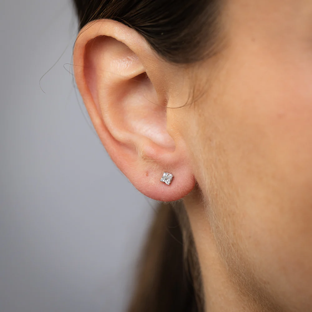Luminesce Lab Grown Diamond Earring in Sterling Silver - Image 3