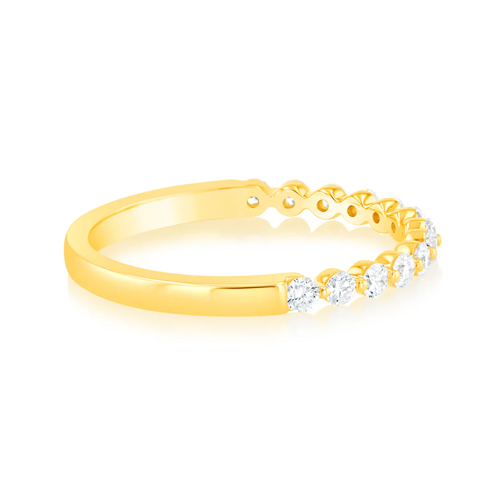 Luminesce Lab Grown Diamond Eternity Ring in 9ct Yellow Gold - Image 2