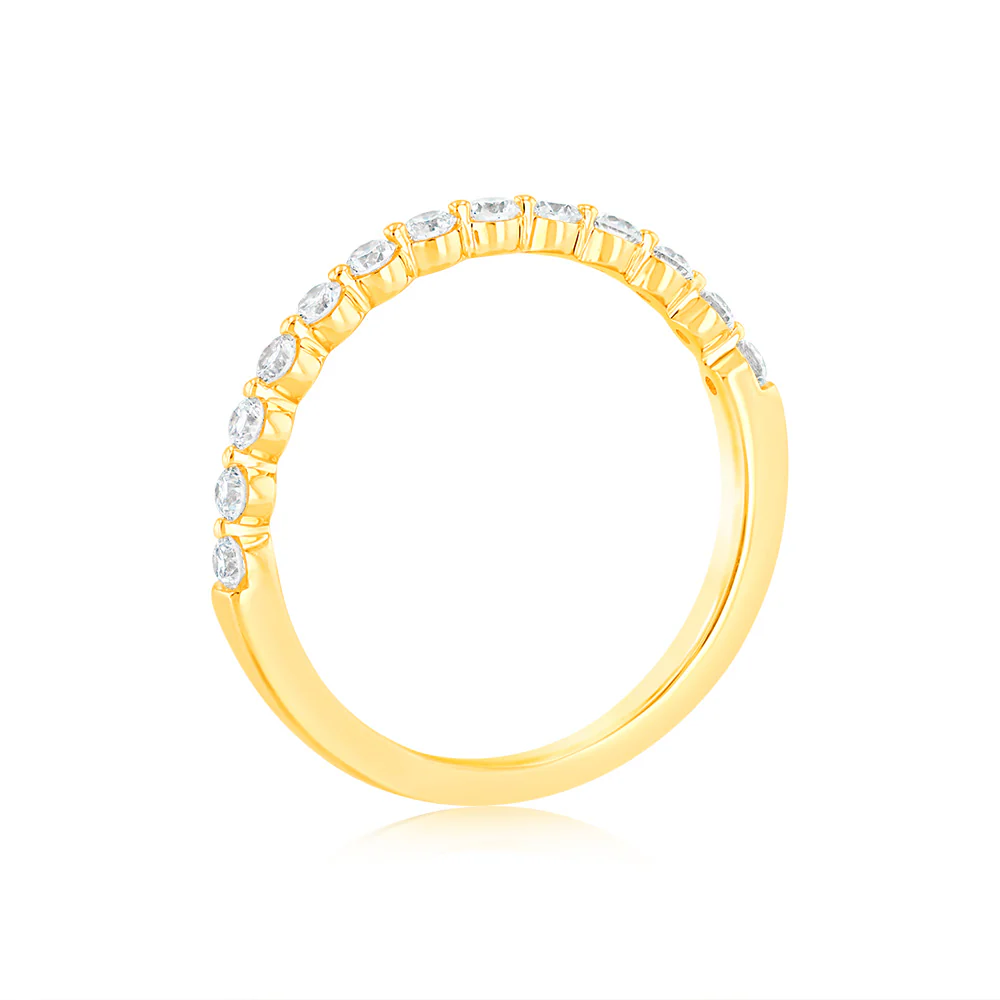 Luminesce Lab Grown Diamond Eternity Ring in 9ct Yellow Gold - Image 3