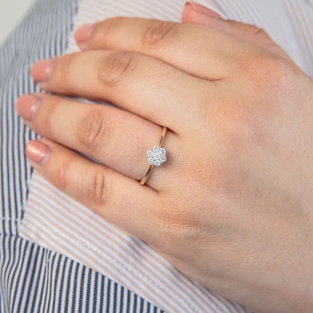 Luminesce Lab Grown Diamond Fancy Solitaire Ring in 9ct Yellow Gold - Image 2