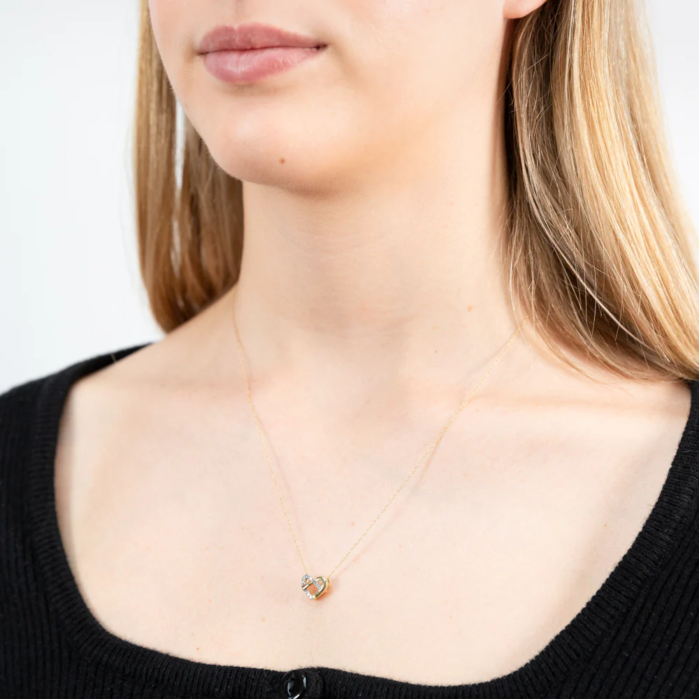 Luminesce Lab Grown Diamond Heart Pendant in 9ct Yellow Gold with Chain - Image 2
