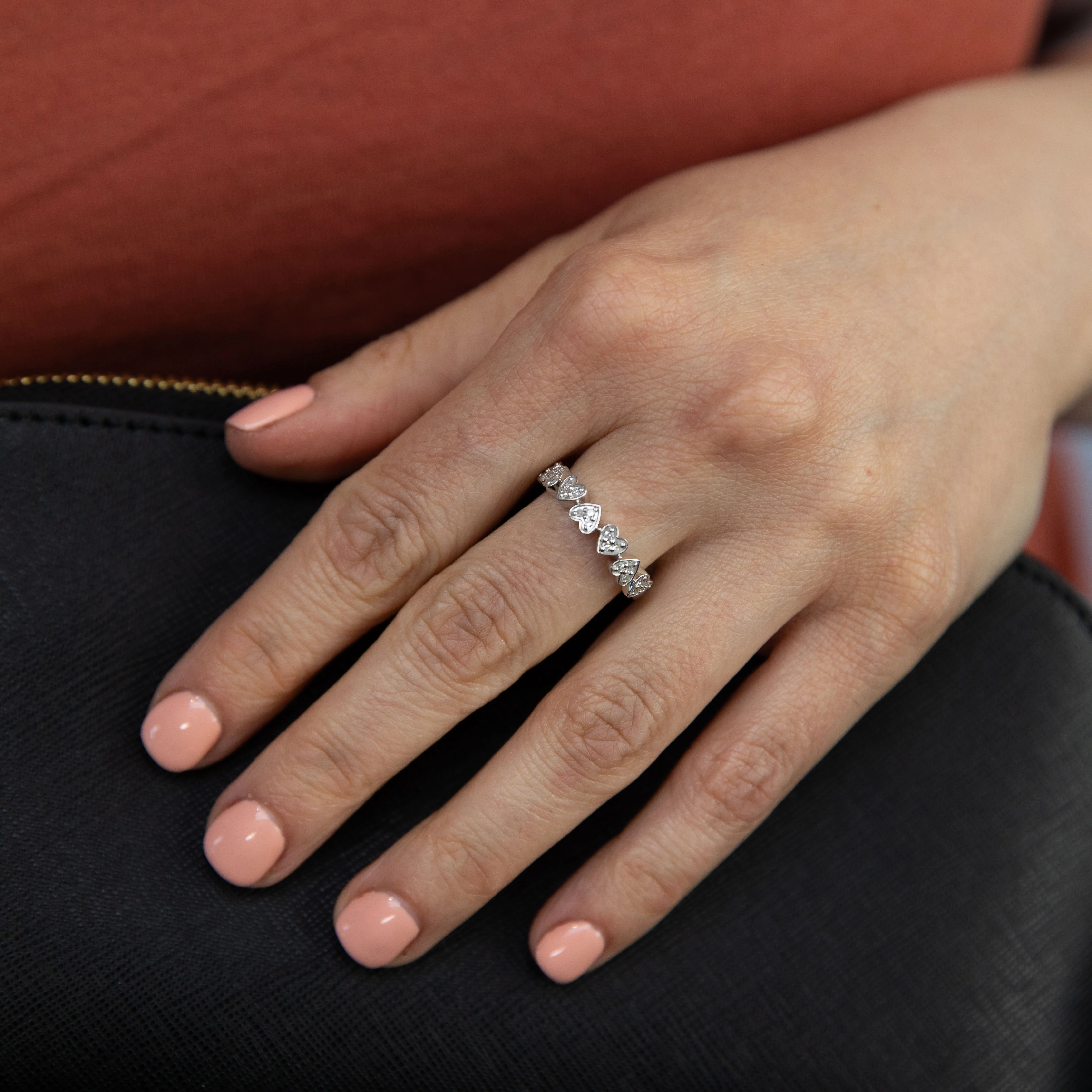 Luminesce Lab Grown Diamond Heart Ring in Silver - Image 3