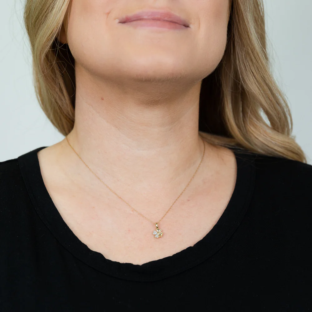 Luminesce Lab Grown Diamond Pendant in 9ct Yellow Gold with Rope Chain - Image 2