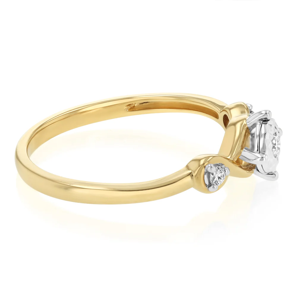 Luminesce Lab Grown Diamond Ring in 9ct Yellow Gold - Image 2