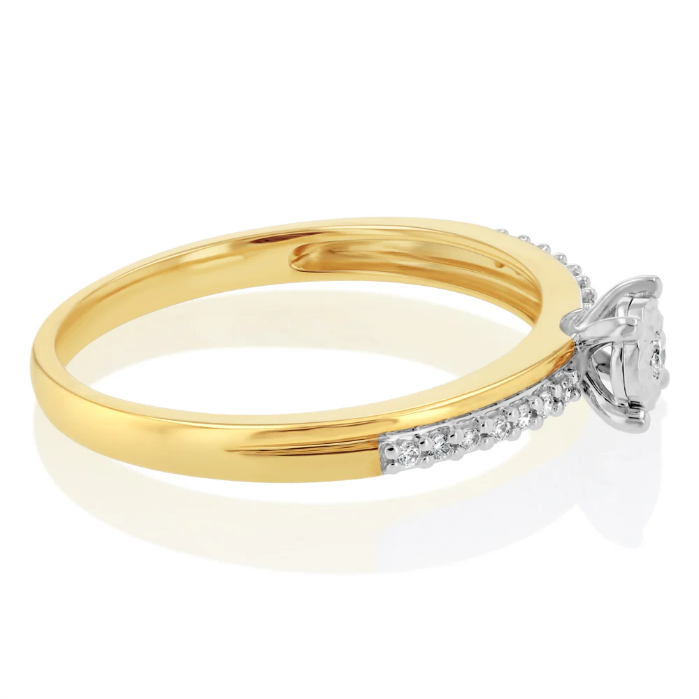 Luminesce Lab Grown Diamond Ring in 9ct Yellow Gold - Image 2