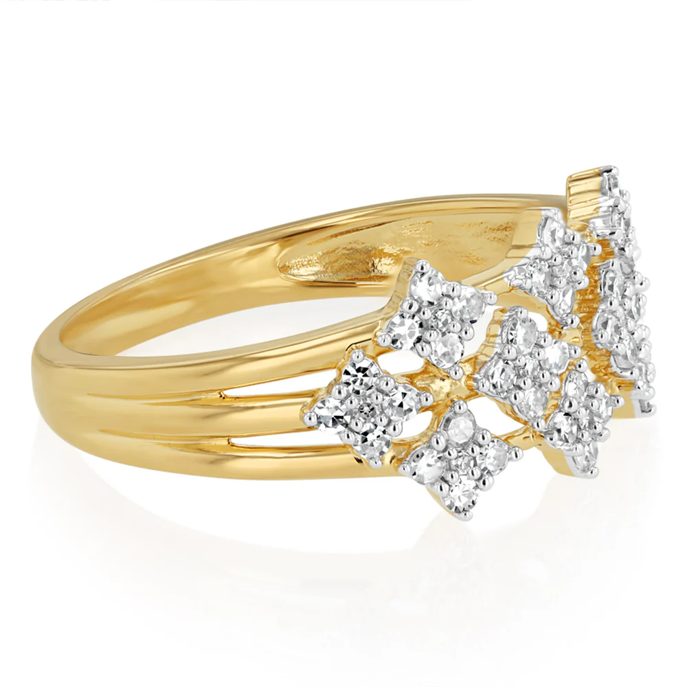 Luminesce Lab Grown Diamond Ring in Gold Plated Silver - Image 2
