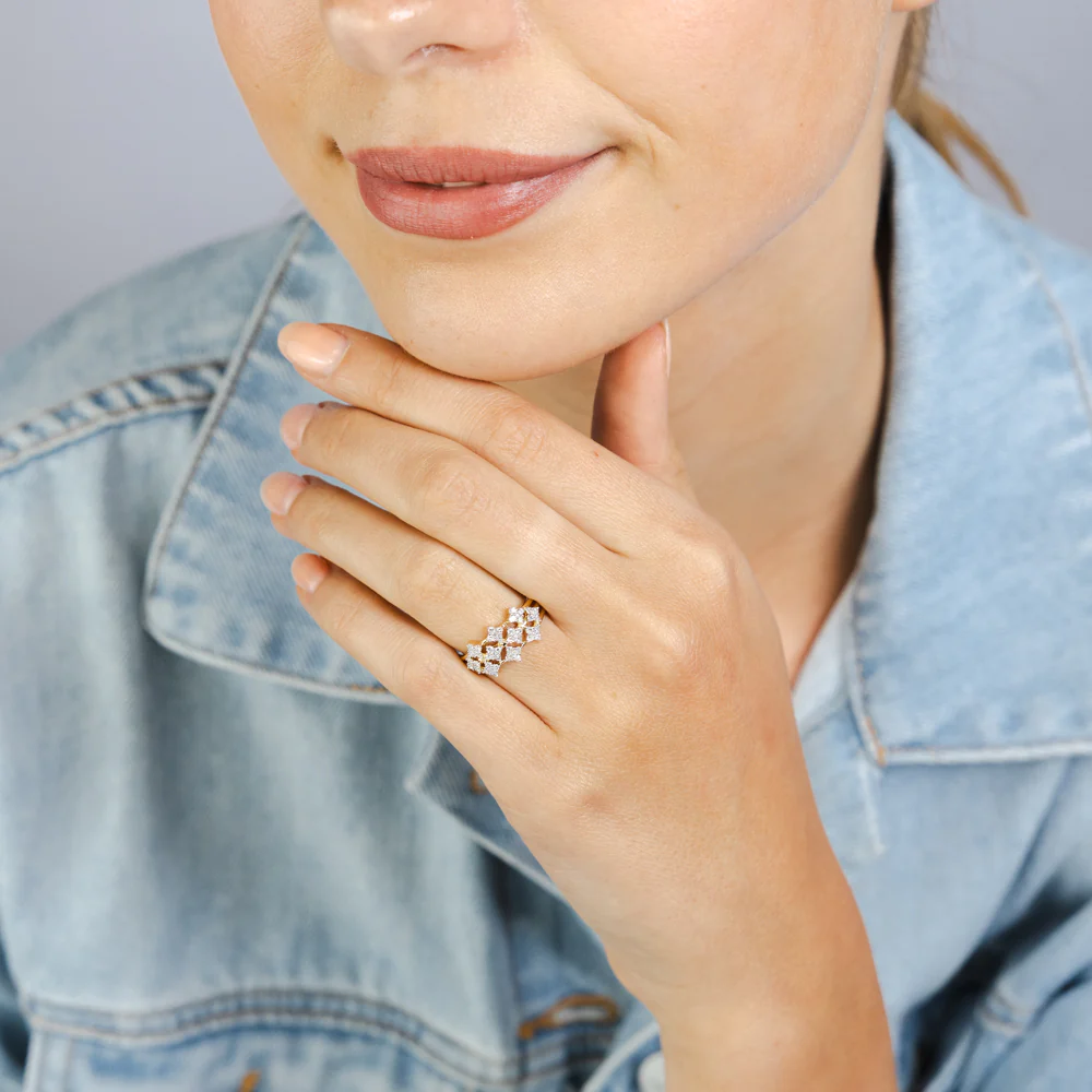 Luminesce Lab Grown Diamond Ring in Gold Plated Silver - Image 3