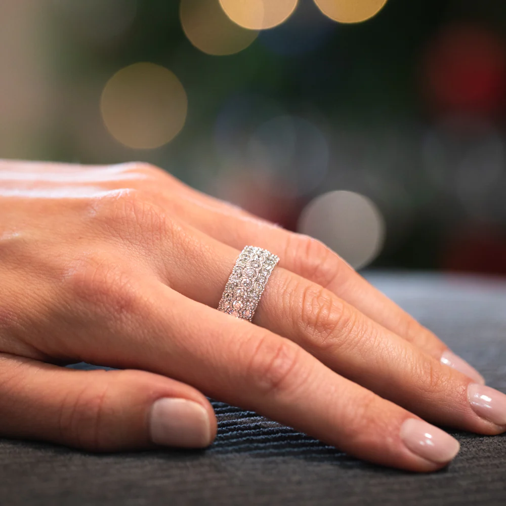 Luminesce Lab Grown Diamond Silver 1 1/4 carat Dress Ring - Image 2