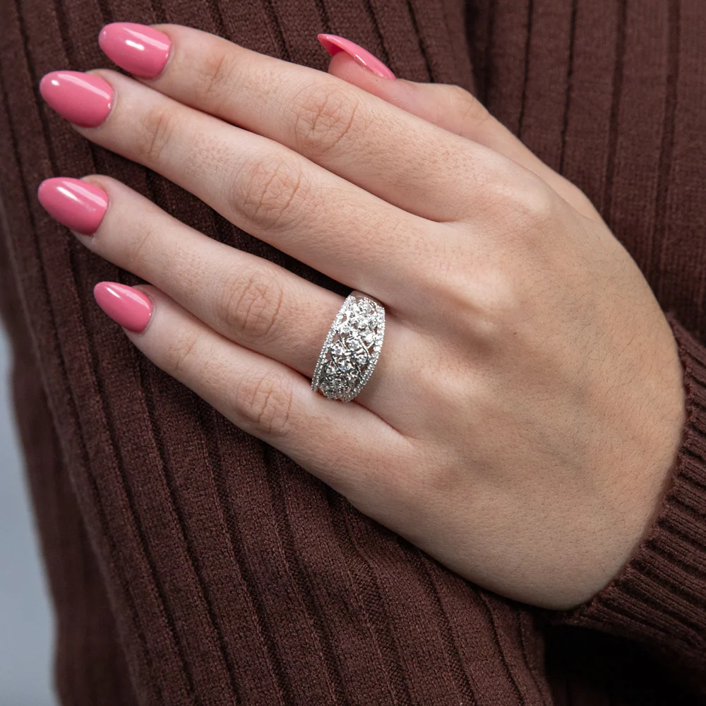 Luminesce Lab Grown Diamond Silver 1/2 Carat Dress Ring - Image 3