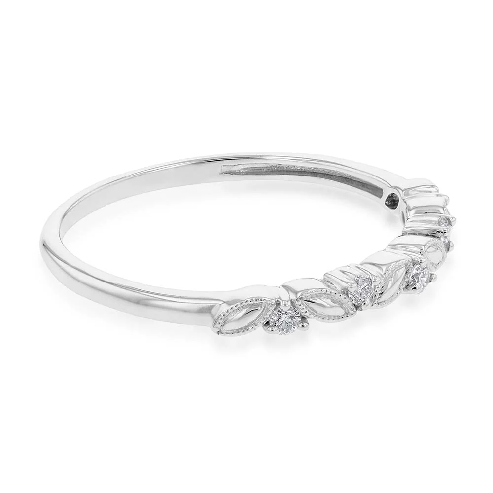 Luminesce Lab Grown Diamond Silver Stacker Ring - Image 2