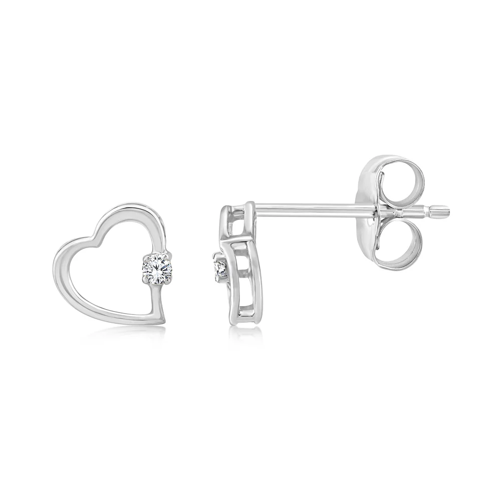 Luminesce Lab Grown Diamond Stud Earrings in Sterling Silver - Image 2
