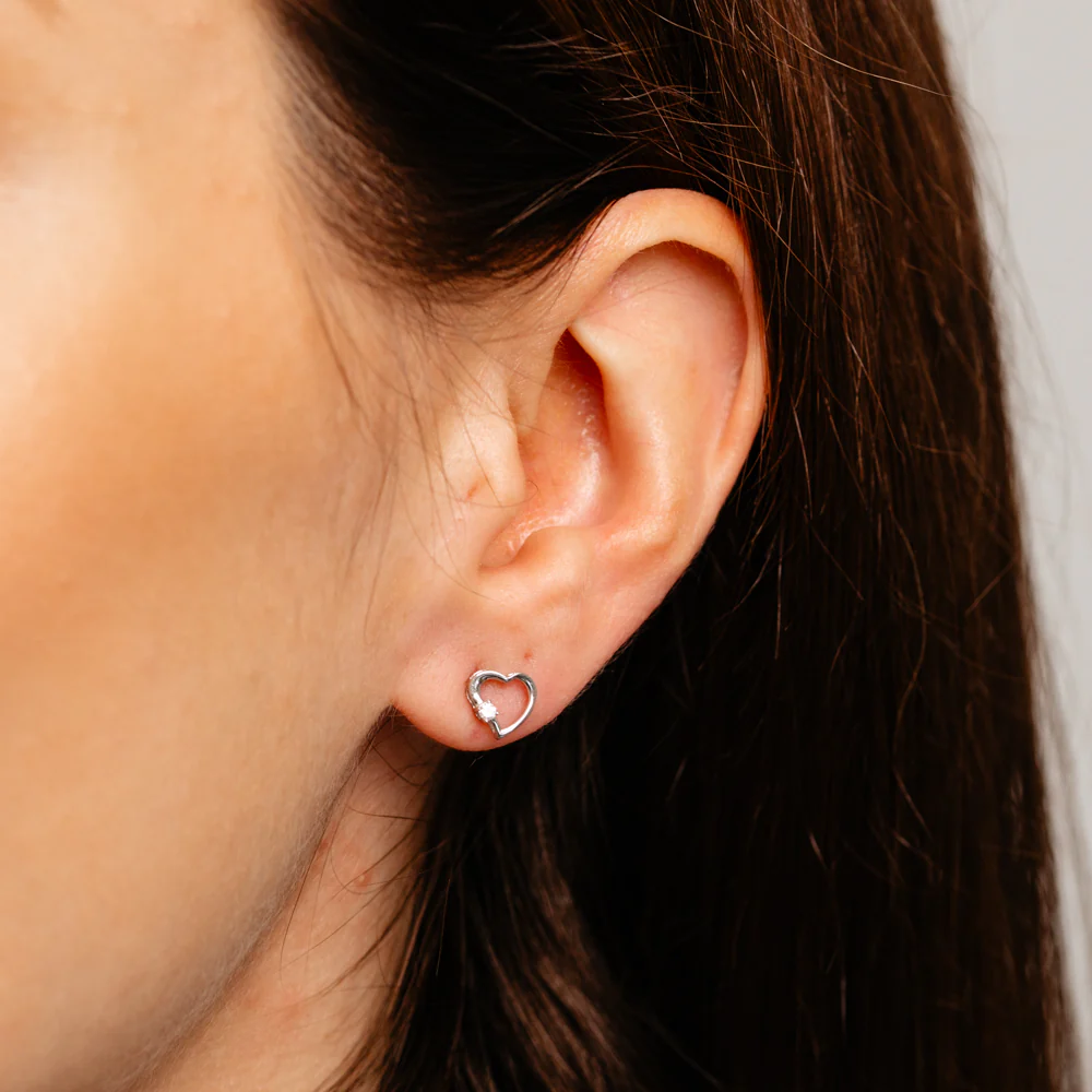 Luminesce Lab Grown Diamond Stud Earrings in Sterling Silver - Image 3