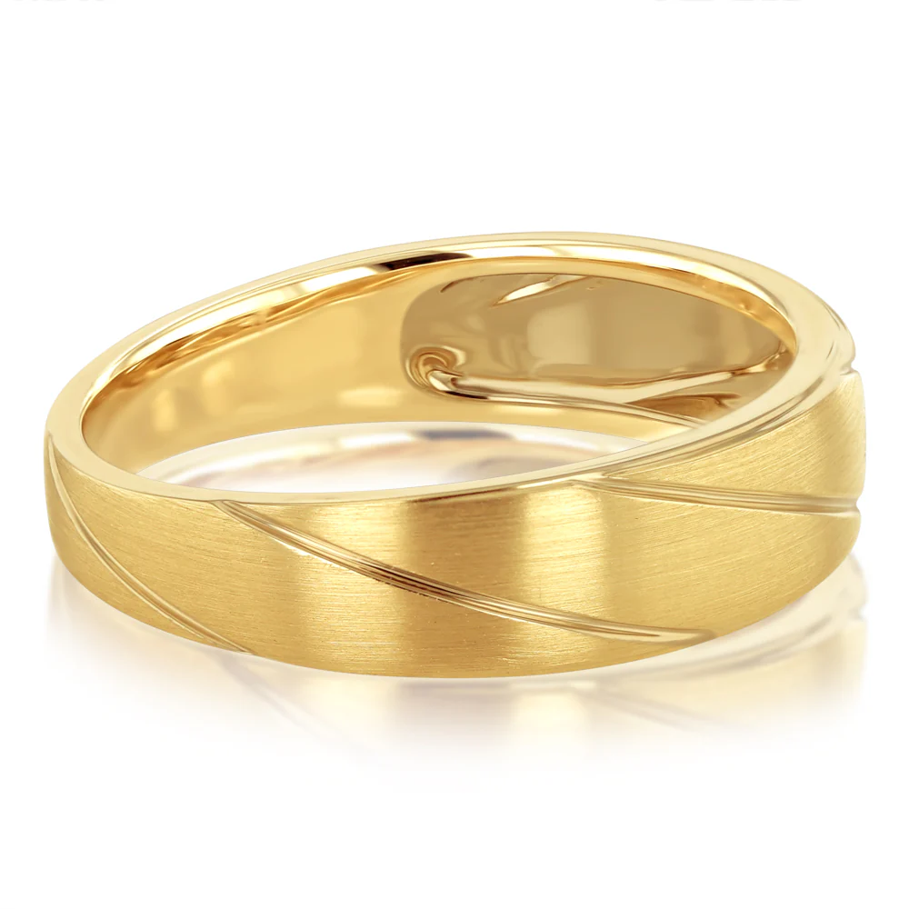 Luminesce Lab Grown Gents Ring in 9ct Yellow Gold - Image 2