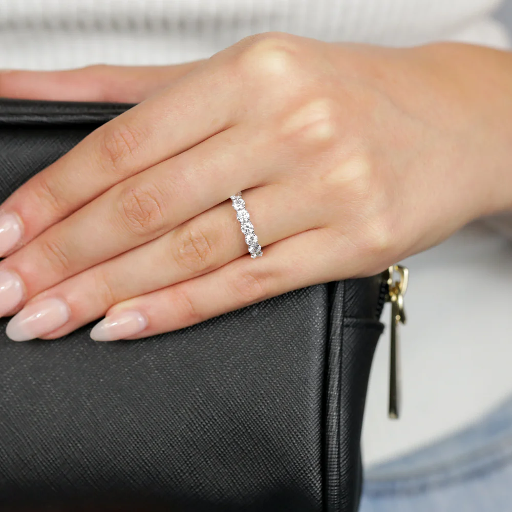 Luminesce Lab Grown Platinum 1 Carat Diamond Eternity Ring - Image 4